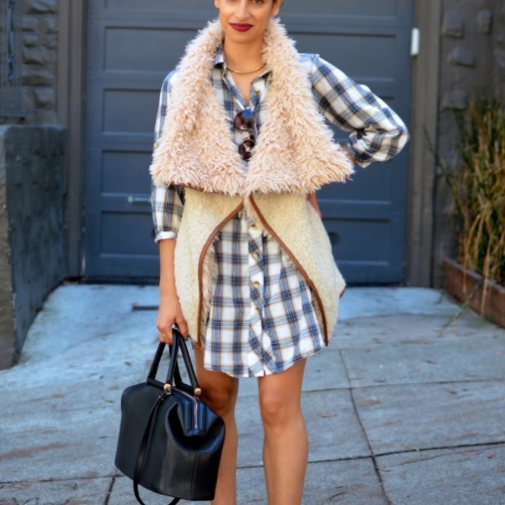 Faux Fur Shearling Warm Soft Fuzzy Sweater Vest